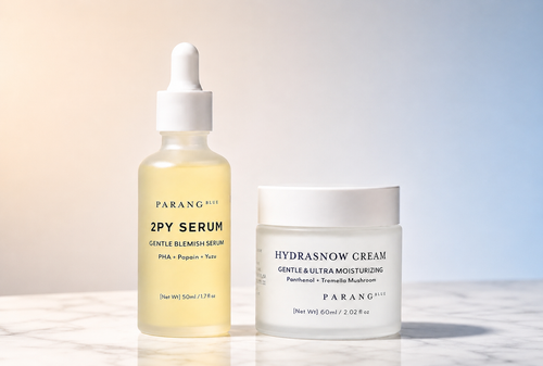 The serum and the Hydrasnow Cream
